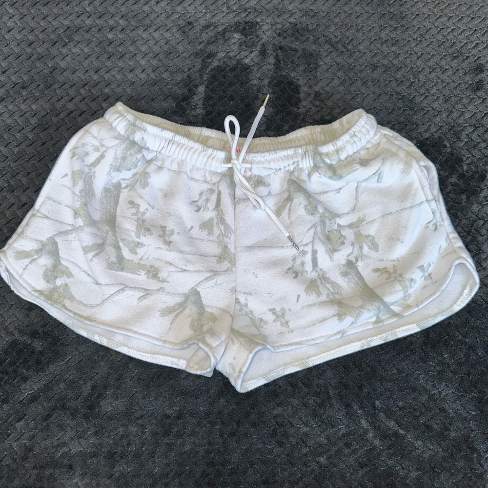 Women's White Camo Shorts